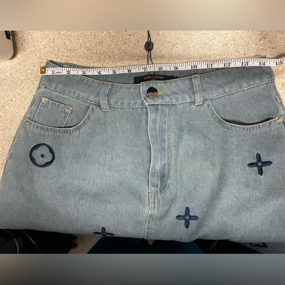 Louis Vuitton Blue A-Line Mini Skirt Casual (NWT) tag large but runs small - Picture 7 of 8